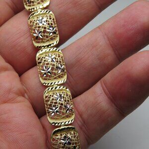 14k Sterling Silver Woven Italian Bracelet